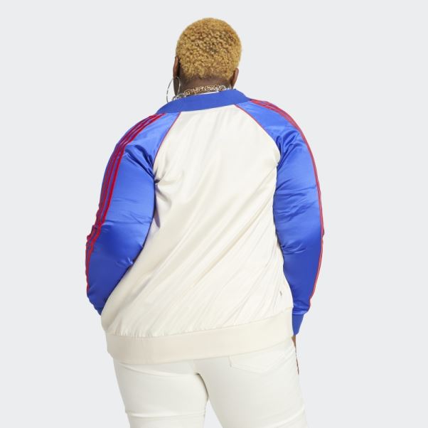 Veste De Survêtement Satin Sst (taille Plus) Adidas Blanc