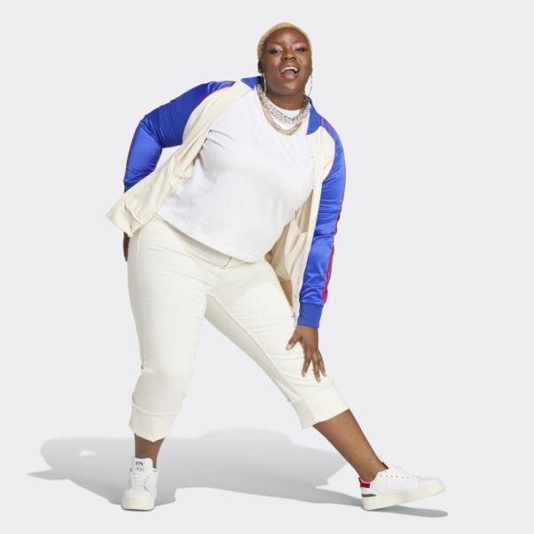 Veste De Survêtement Satin Sst (taille Plus) Adidas Blanc