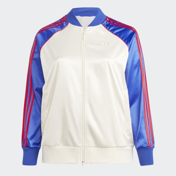 Veste De Survêtement Satin Sst (taille Plus) Adidas Blanc