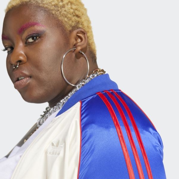 Veste De Survêtement Satin Sst (taille Plus) Adidas Blanc