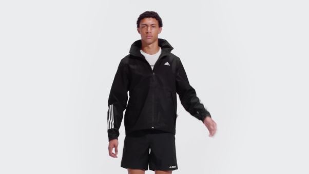 Veste Adidas Bsc 3-stripes Rain.rdy Noir Fashion
