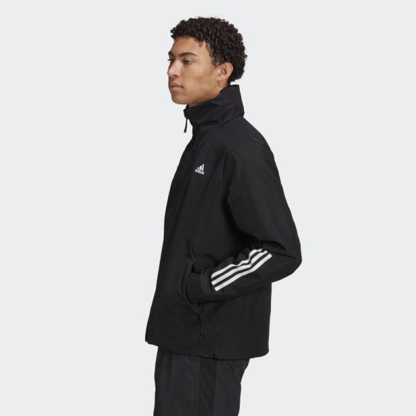 Veste Adidas Bsc 3-stripes Rain.rdy Noir Fashion