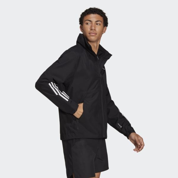 Veste Adidas Bsc 3-stripes Rain.rdy Noir Fashion
