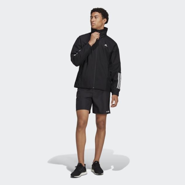 Veste Adidas Bsc 3-stripes Rain.rdy Noir Fashion