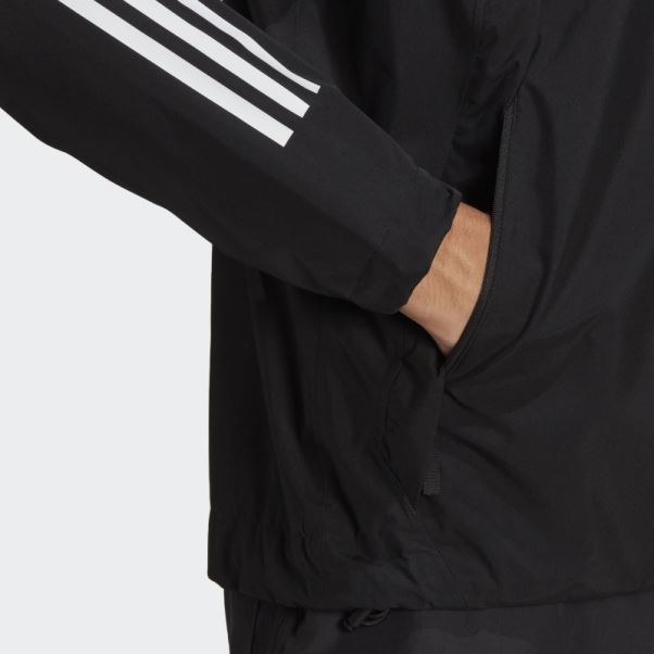Veste Adidas Bsc 3-stripes Rain.rdy Noir Fashion