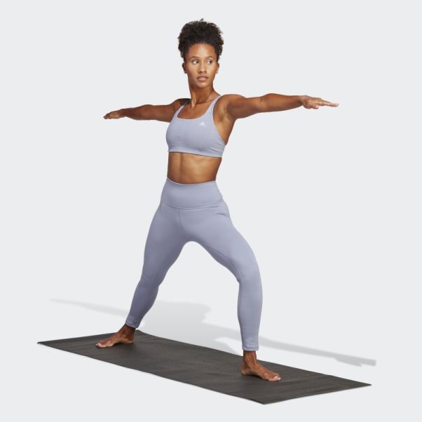 Adidas Yoga Studio 7/8 Leggings Chaud Argent Violet