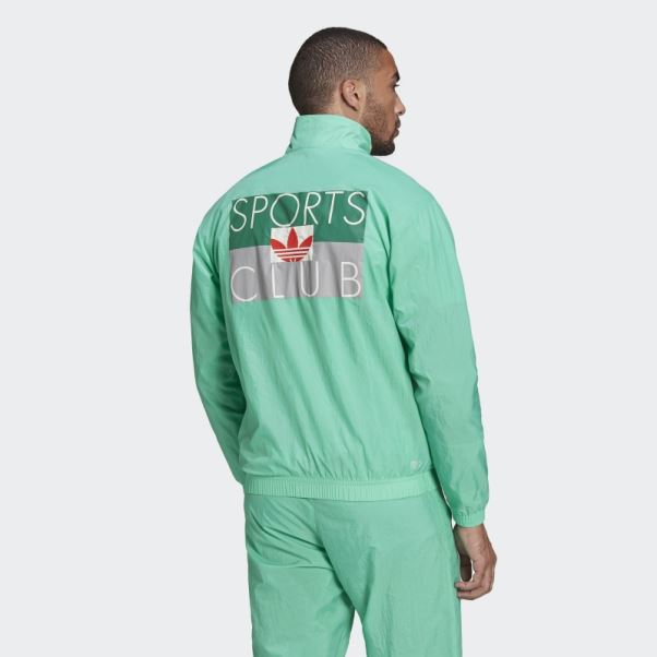 Haut De Survêtement Adidas Sports Club Vert Haute Résolution