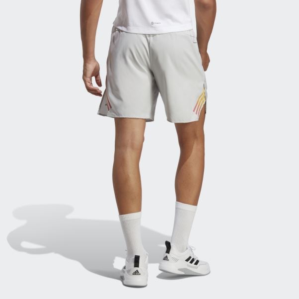 Adidas Train Icon 3-stripes Short D'entraînement Gris Chaud