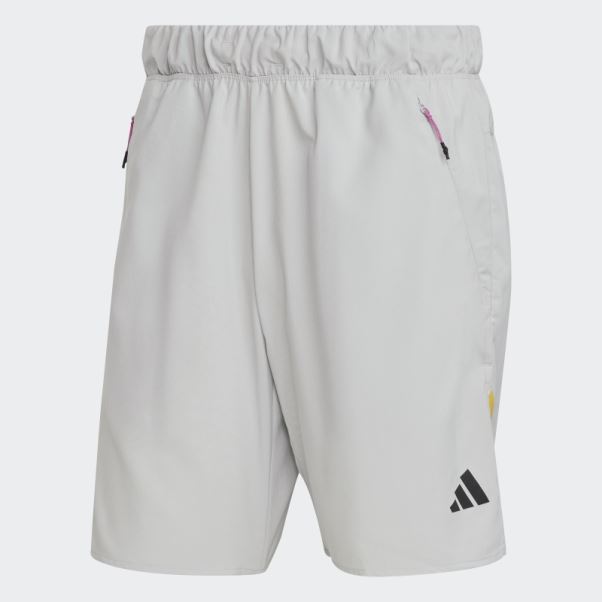 Adidas Train Icon 3-stripes Short D'entraînement Gris Chaud