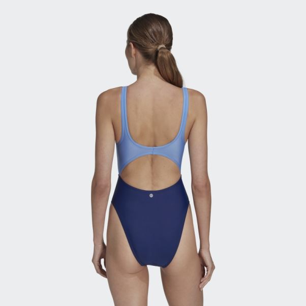 Maillot De Bain Adidas Colorblock Bleu