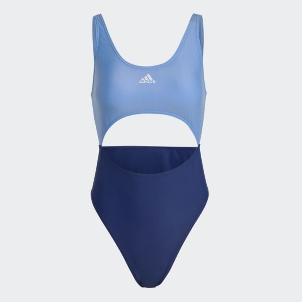 Maillot De Bain Adidas Colorblock Bleu