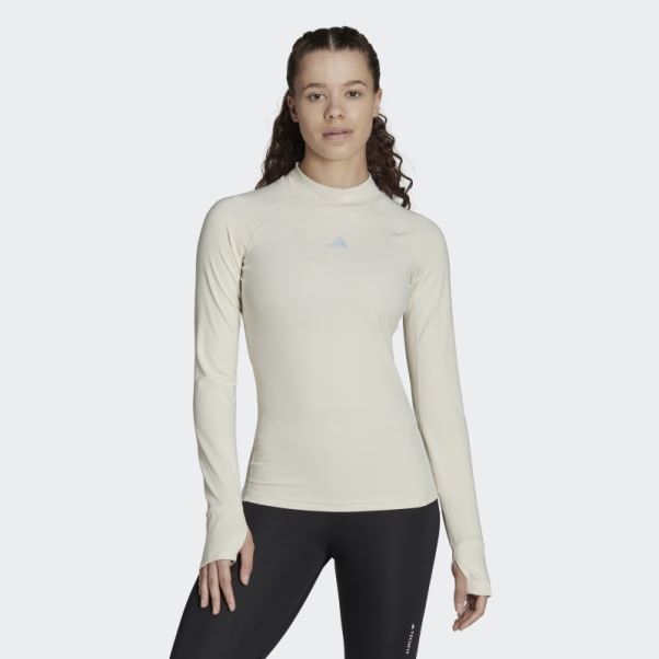 Techfit Aeroready Warm Haut D'entraînement à Manches Longues Adidas Aluminium