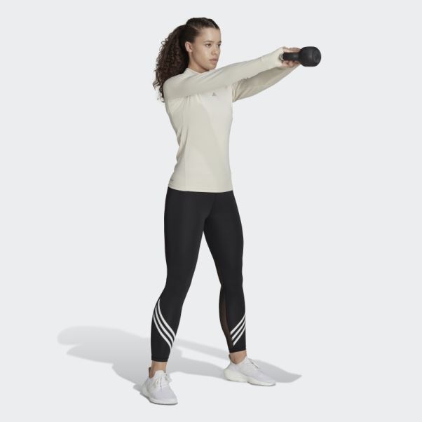 Techfit Aeroready Warm Haut D'entraînement à Manches Longues Adidas Aluminium
