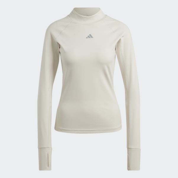 Techfit Aeroready Warm Haut D'entraînement à Manches Longues Adidas Aluminium