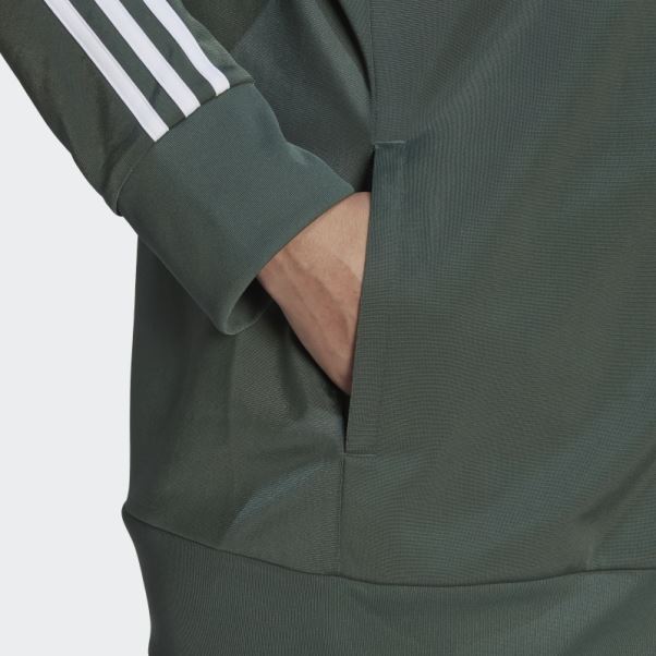 Vert Oxyde Adidas Essentials Warm-up Tricot Slim 3-stripes Track Jacket (taille Plus)