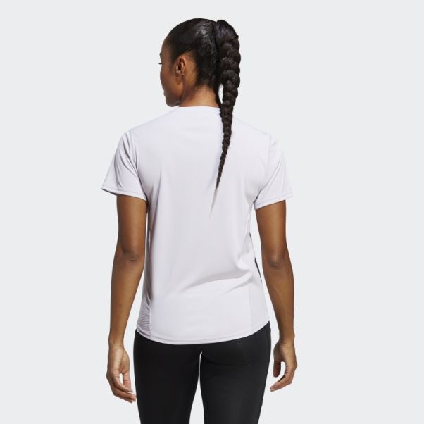 Propre Le T-shirt De Course Adidas Aube Argentée