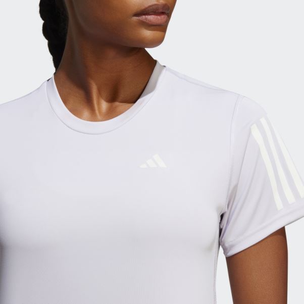 Adidas Possède Le T-shirt De Course Aube Argentée