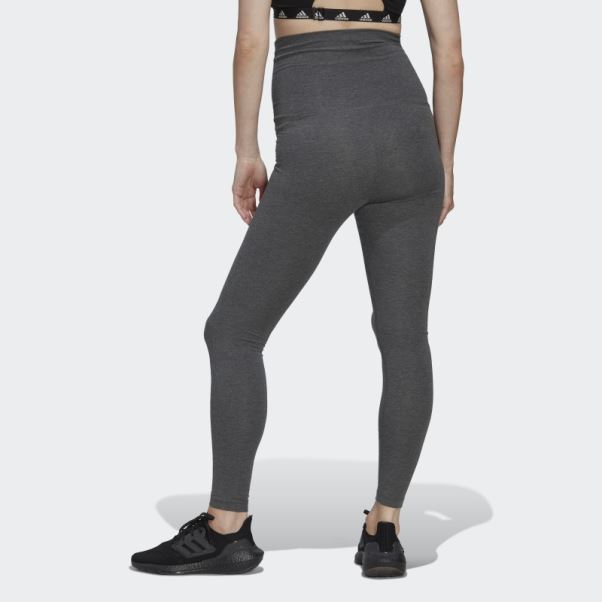 Gris Foncé Chiné Adidas Essentials Leggings En Coton (maternité)