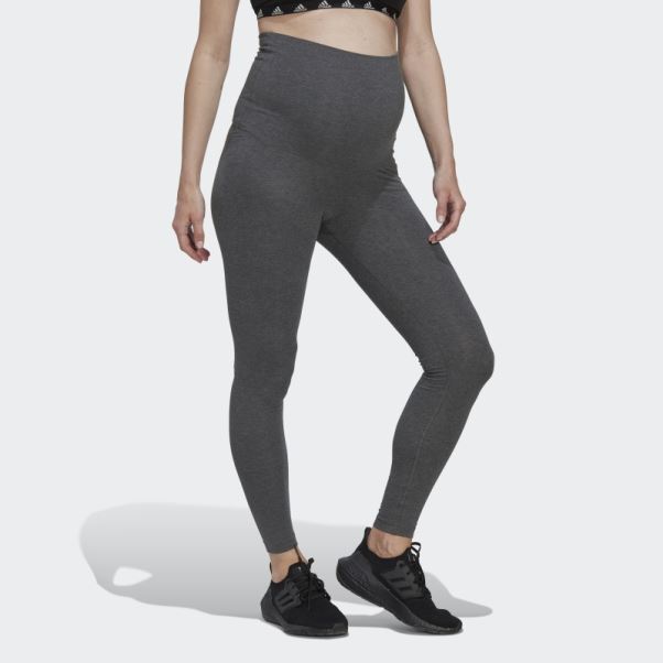 Gris Foncé Chiné Adidas Essentials Leggings En Coton (maternité)