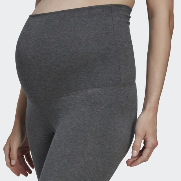Gris Foncé Chiné Adidas Essentials Leggings En Coton (maternité)