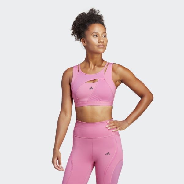 Soutien-gorge à Maintien Moyen Fuchsia Powerimpact Luxe Adidas