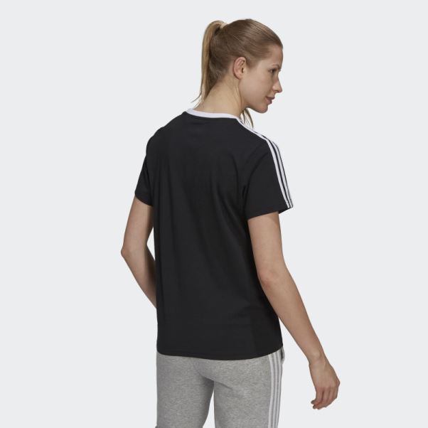T-shirt Adidas Essentials 3 Bandes Noir