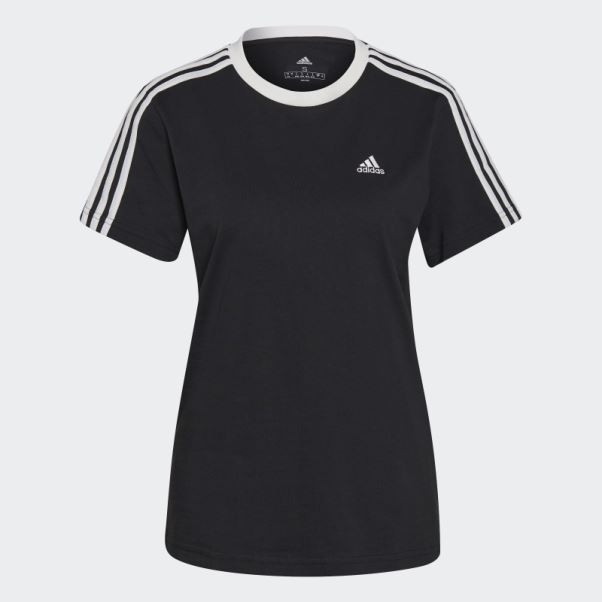 T-shirt Adidas Essentials 3 Bandes Noir