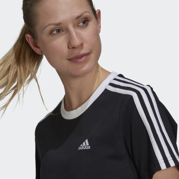 T-shirt Adidas Essentials 3 Bandes Noir