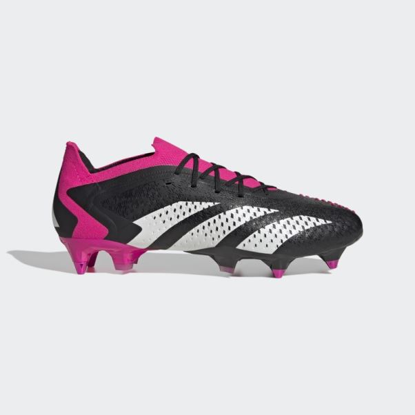 Predator Precision.1 Chaussures Basses Pour Terrain Gras Noir Adidas