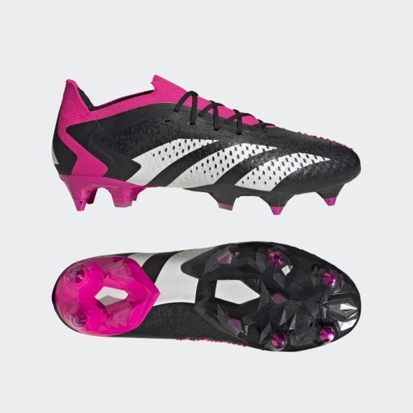 Adidas Predator Precision.1 Bottes Basses Pour Terrain Gras Noir