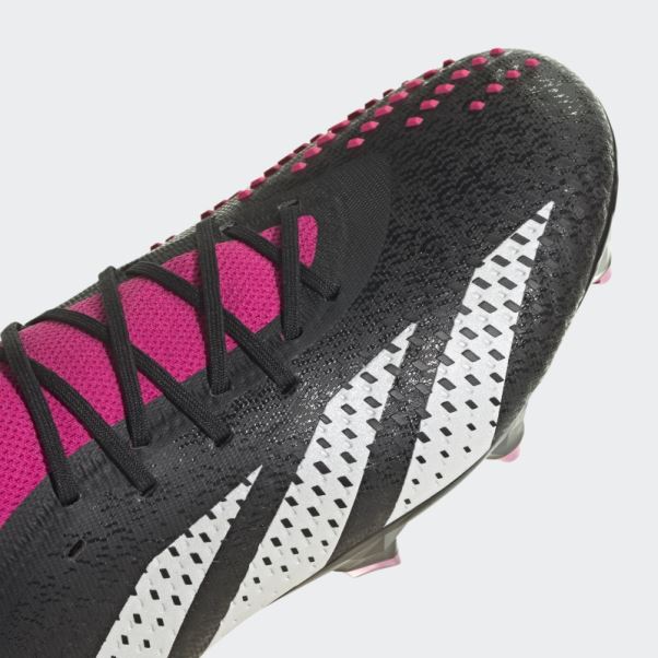 Adidas Predator Precision.1 Bottes Basses Pour Terrain Gras Noir