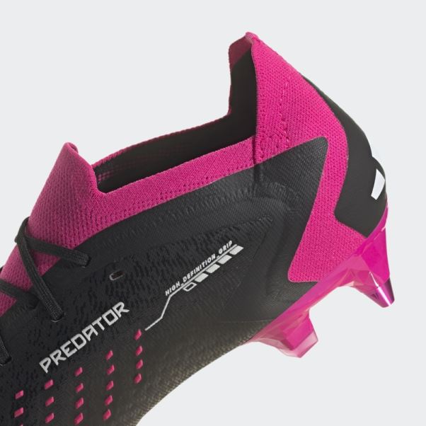 Adidas Predator Precision.1 Bottes Basses Pour Terrain Gras Noir
