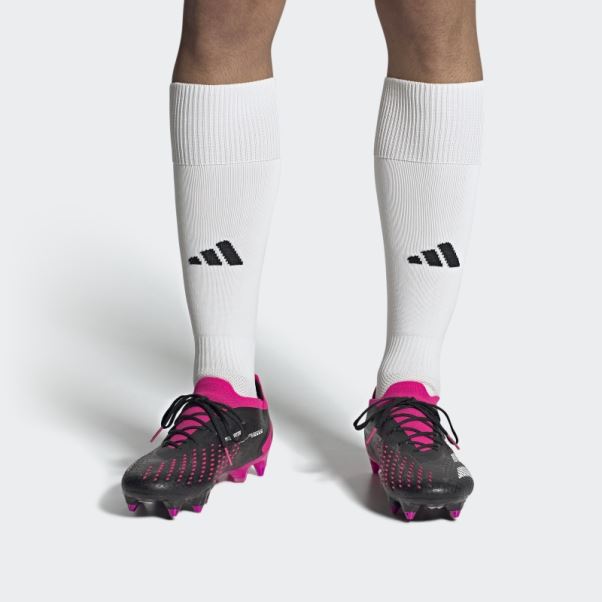 Adidas Predator Precision.1 Bottes Basses Pour Terrain Gras Noir