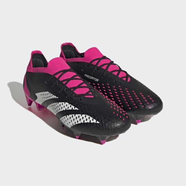 Adidas Predator Precision.1 Bottes Basses Pour Terrain Gras Noir