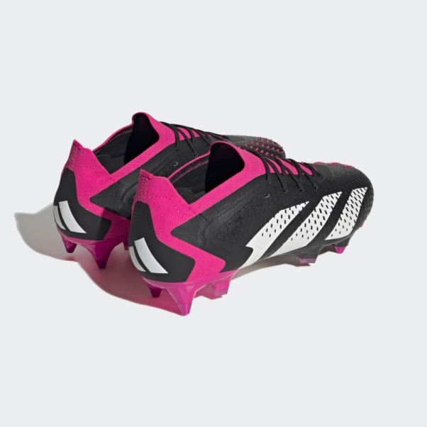 Adidas Predator Precision.1 Bottes Basses Pour Terrain Gras Noir
