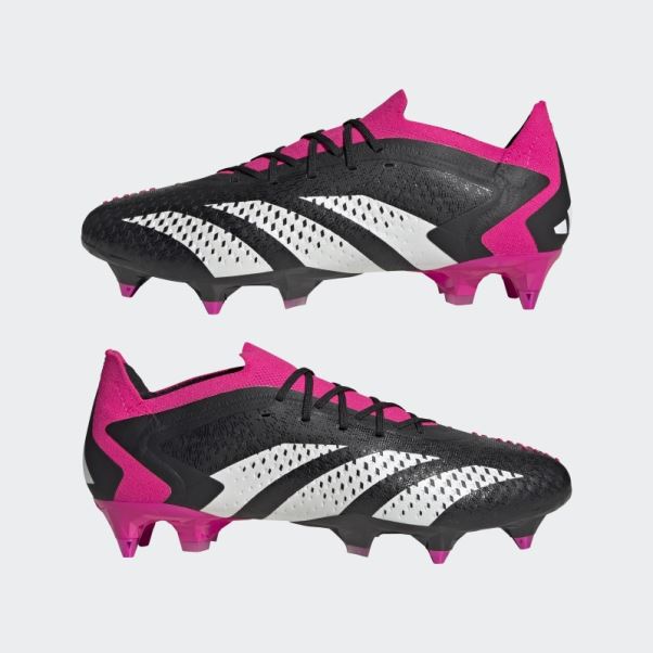 Adidas Predator Precision.1 Bottes Basses Pour Terrain Gras Noir