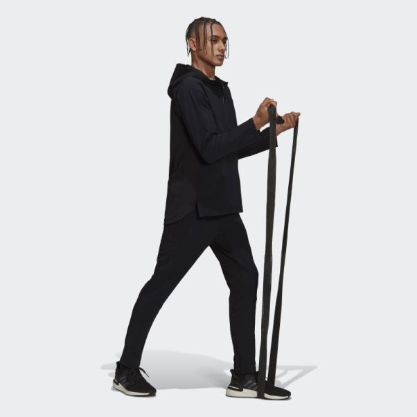 Sweat à Capuche Noir Zippé En Cordura D'entraînement Adidas