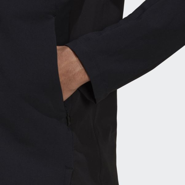 Sweat à Capuche Noir Zippé En Cordura D'entraînement Adidas