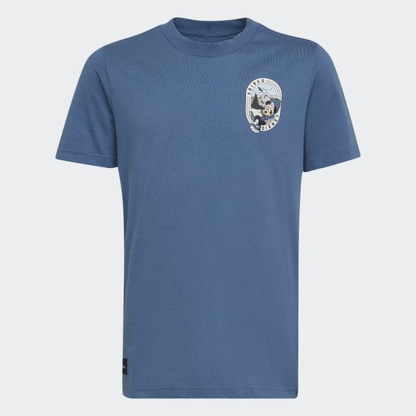 T-shirt Adidas Disney Mickey Et Ses Amis Altéré Bleu
