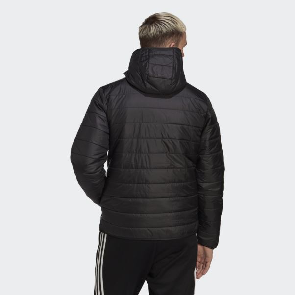 Doudoune Matelassée Noire à Capuche Adidas