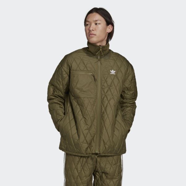 Veste D'archive Matelassée Adidas Adicolor Classics Olive