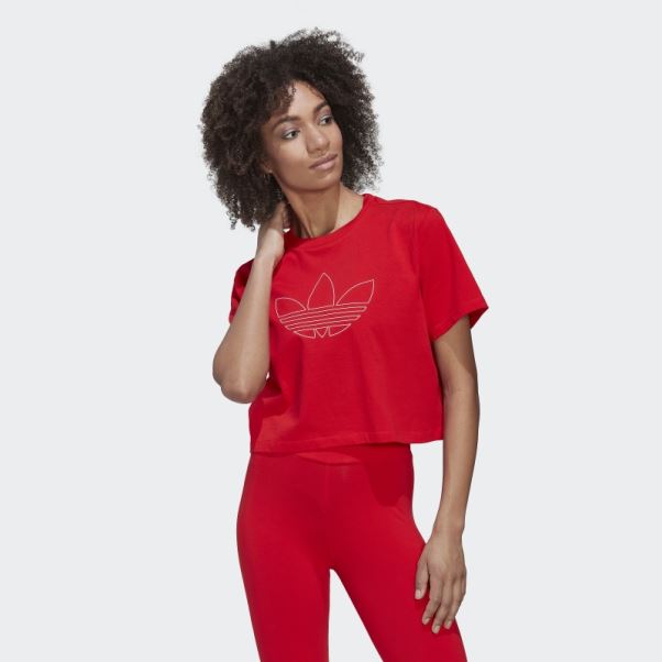Adidas Crop Top Rouge