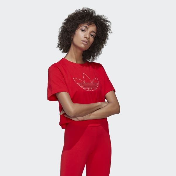 Adidas Crop Top Rouge