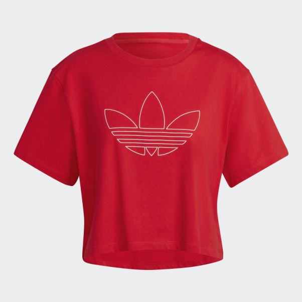 Adidas Crop Top Rouge