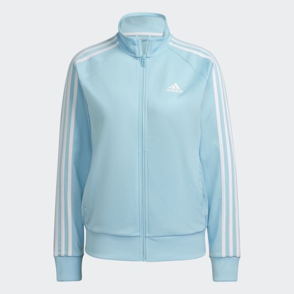 Veste De Survêtement Adidas Primegreen Essentials Warm-up Slim à 3 Bandes Bleu