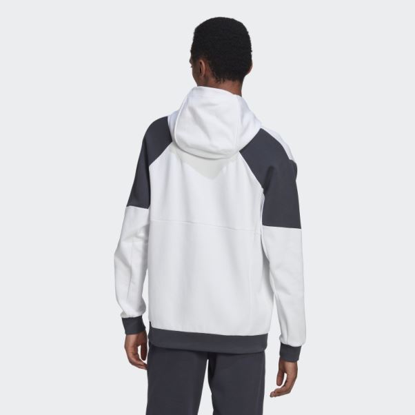 Adidas Fc Bayern Sweat à Capuche De Voyage Blanc