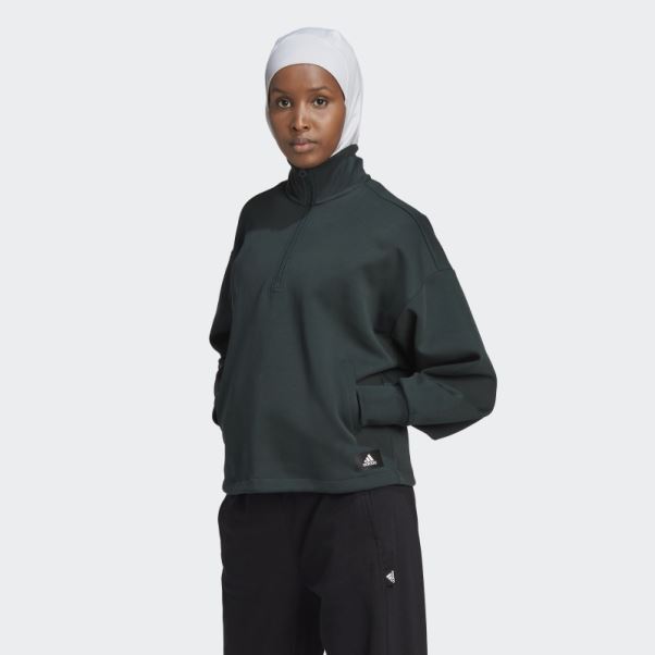 Future Icons Badge Of Sport Sweat-shirt Zippé Adidas Vert