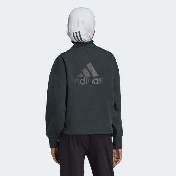 Future Icons Badge Of Sport Sweat-shirt Zippé Adidas Vert