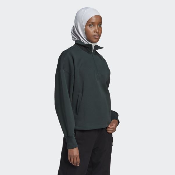 Future Icons Badge Of Sport Sweat-shirt Zippé Adidas Vert