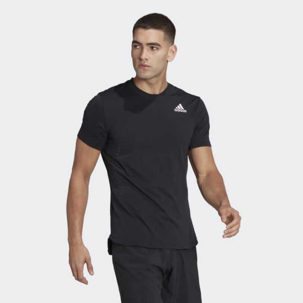 Tee Shirt Tennis New York Freelift Adidas Noir